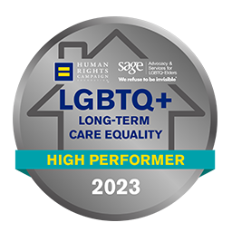 Silver long-term care equality high performer 2023 logo